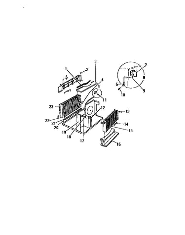 Evaporator, condenser ("aaa" cabinet models)