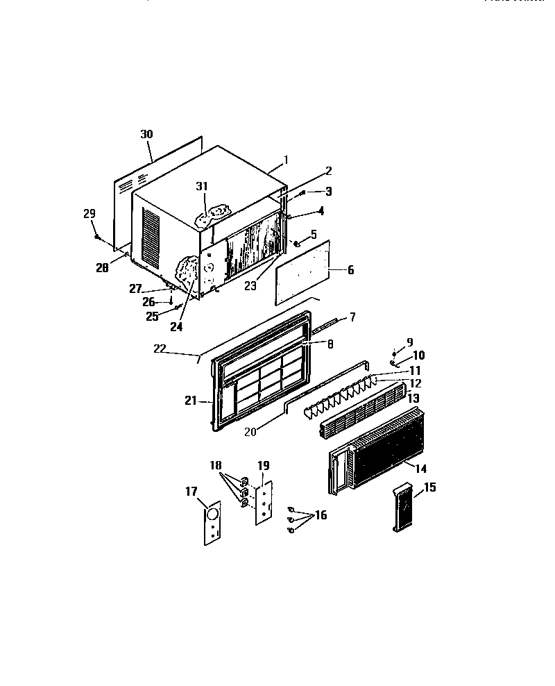 CABINET FRONT ("CC" CABINET MODELS)