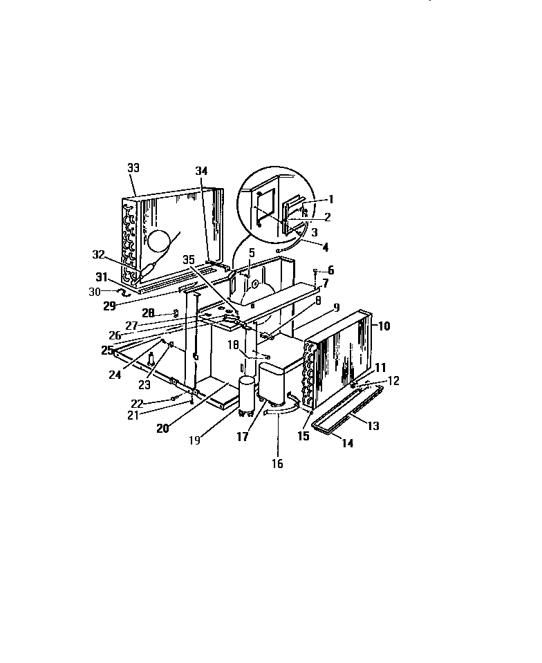 EVAPORATOR, CONDENSER ("CC" CABINET MODELS)