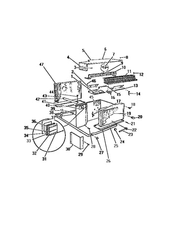 Evaporator, condenser ("dd" cabinet models)