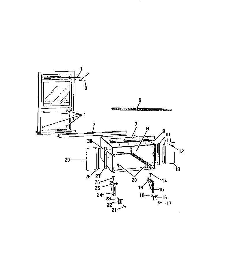 CABINET WINDOW MOUNTING PARTS ("DD" CABINET MODELS)