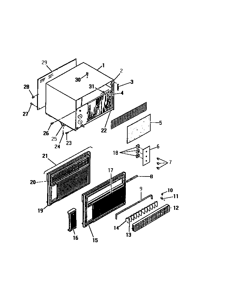 CABINET, FRONT ("B" CABINET MODELS)