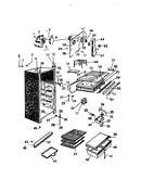 Cabinet, shelves, divider, fan assembly