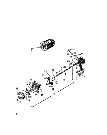 Motor, pump assembly