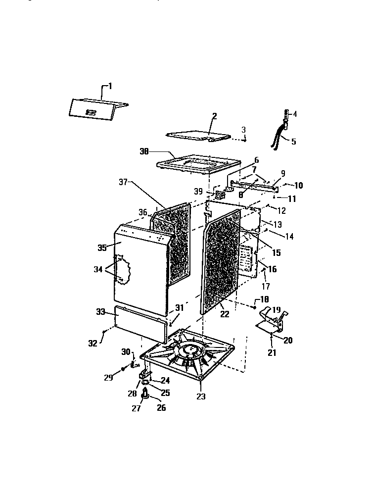 Cabinet, top panel, base