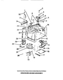Oven liner, magnetron, stirrer, tray
