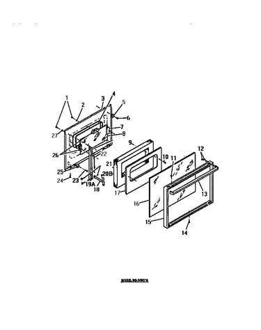 Oven door, panels