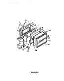 Oven door, panels (lower oven door)
