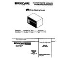 White-Westinghouse WAL103W1A2 unit diagram