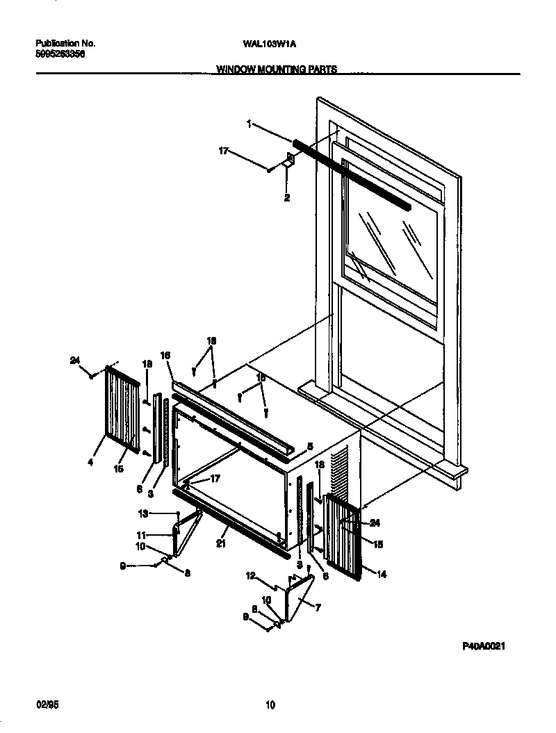 Window mounting parts