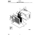 Frigidaire FAV157W1A1 cabinet front and wrapper diagram