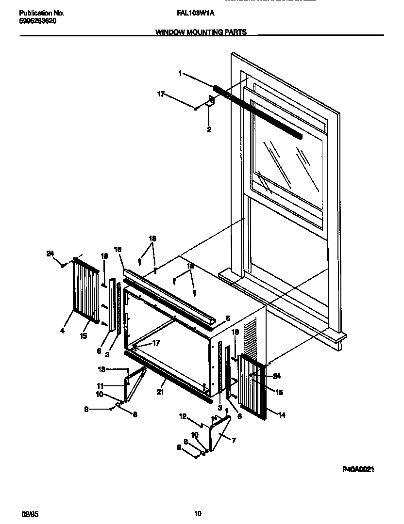 Window mounting parts