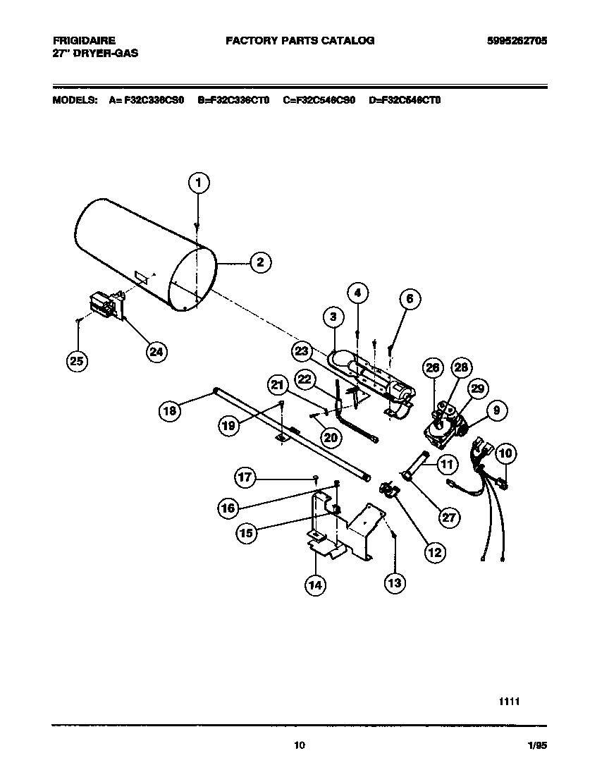 GAS VALVE, BURNER ASMY., SENSOR