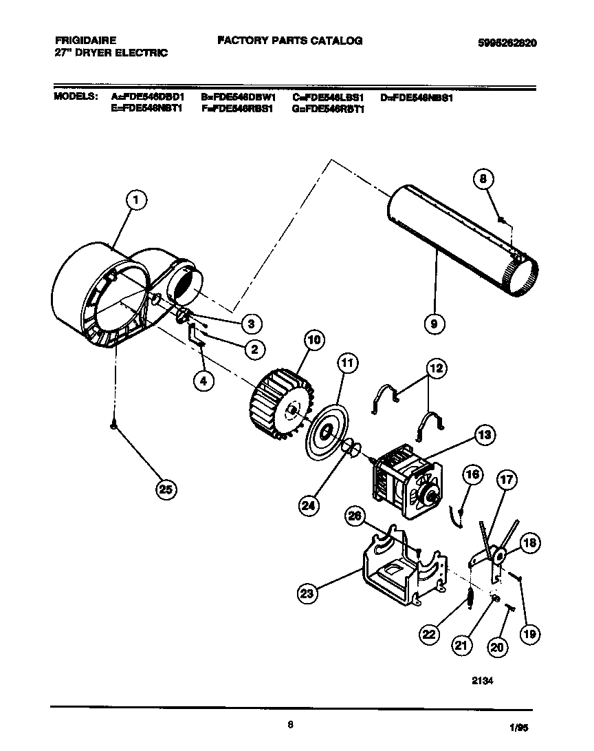 Motor, fan hsg., exhaust duct