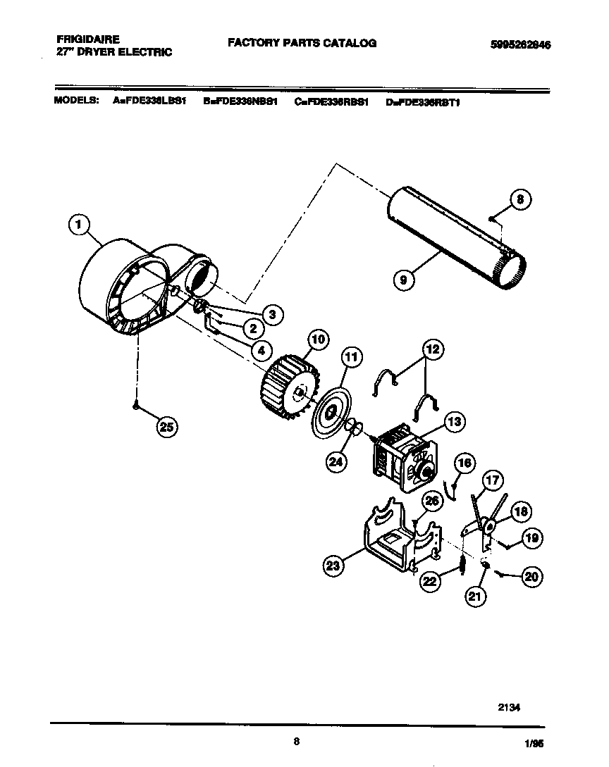 MOTOR, FAN HSG., EXHAUST DUCT