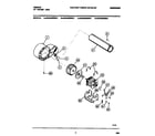 Gibson GDG336RBW1 motor, fan hsg., exhaust duct diagram