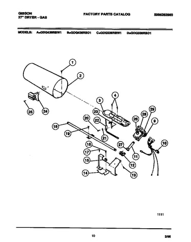 Gas valve, burner asmy.