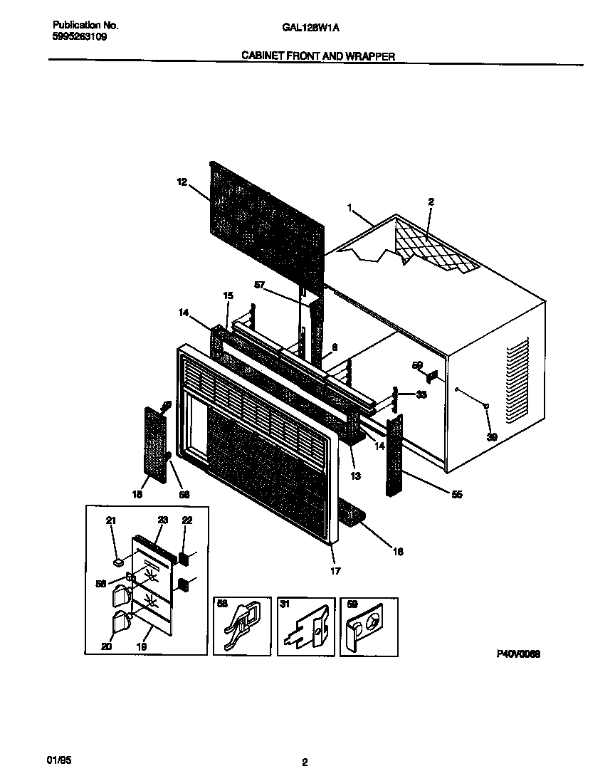 Cabinet front and wrapper