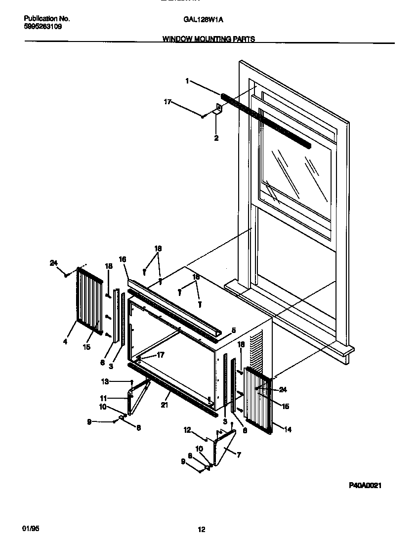 Window mounting parts