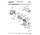 White-Westinghouse DG350RXW3 motor, fan housing, exhaust duct diagram