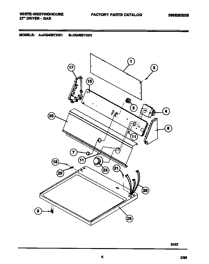 CONSOLE, CONTROLS, TOP PANEL