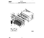 Frigidaire FAL117W1A1 cabinet front and wrapper diagram
