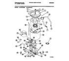 Frigidaire FLSE72GCT0 washer motor, tub, hoses diagram