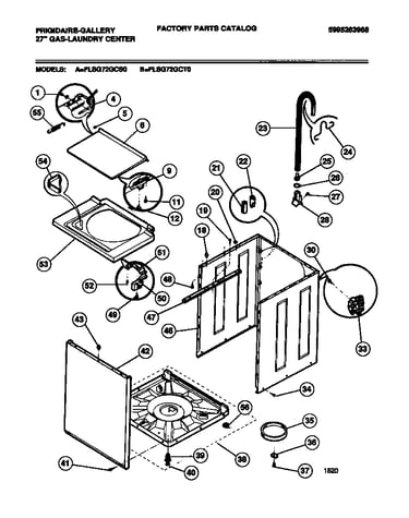 Washer cabinet, base, lid