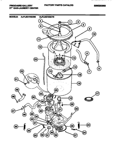 Washer motor, tub