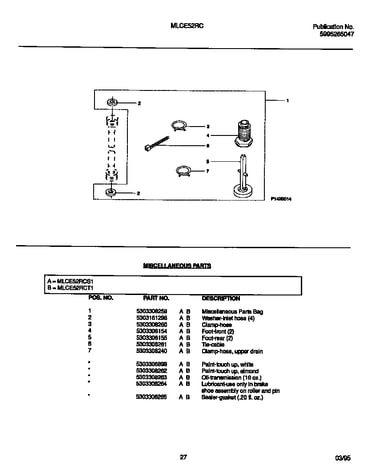 Miscellaneous parts