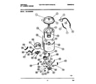 Universal/Multiflex (Frigidaire) MLXG42RBW0 washer-tubs, hoses, motor diagram
