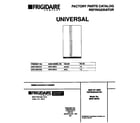 Universal/Multiflex (Frigidaire) MRS19BRAW2 front cover diagram
