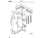 Universal/Multiflex (Frigidaire) MRT19TNBY2 cabinet w/fan assembly diagram