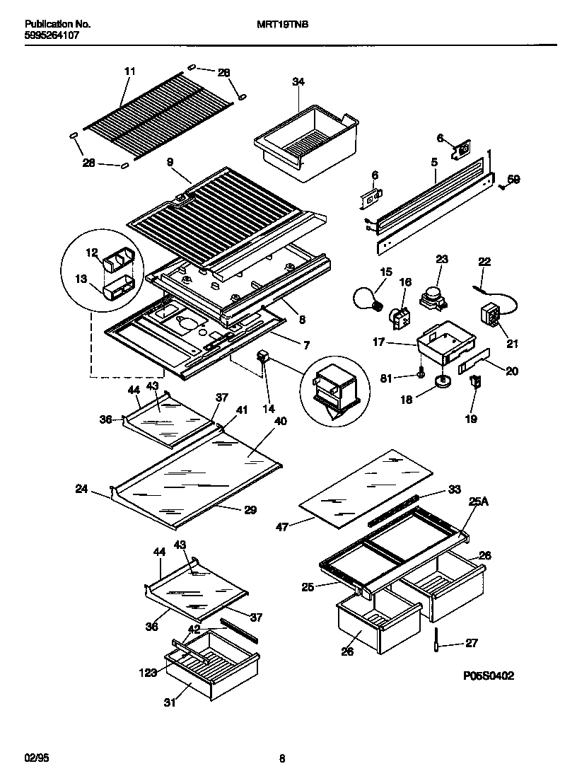 Shelves, controls, divider, mullion