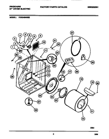 Cabinet, drum, heater assy.