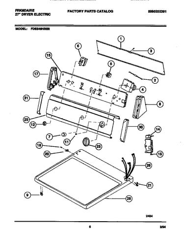 Console, controls, top panel