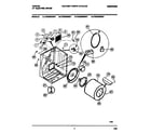 Tappan TDE546RBW1 cabinet, drum, heater assembly diagram