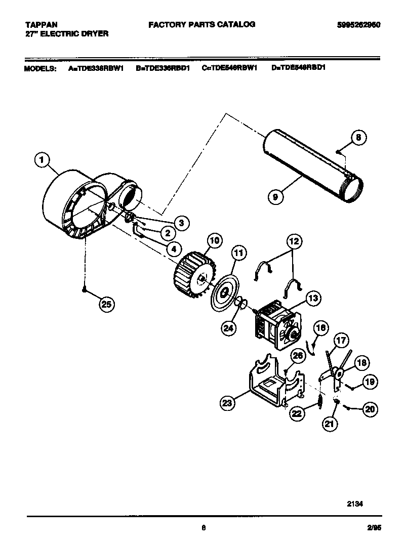 MOTOR, FAN HOUSING, EXHAUST DUCT