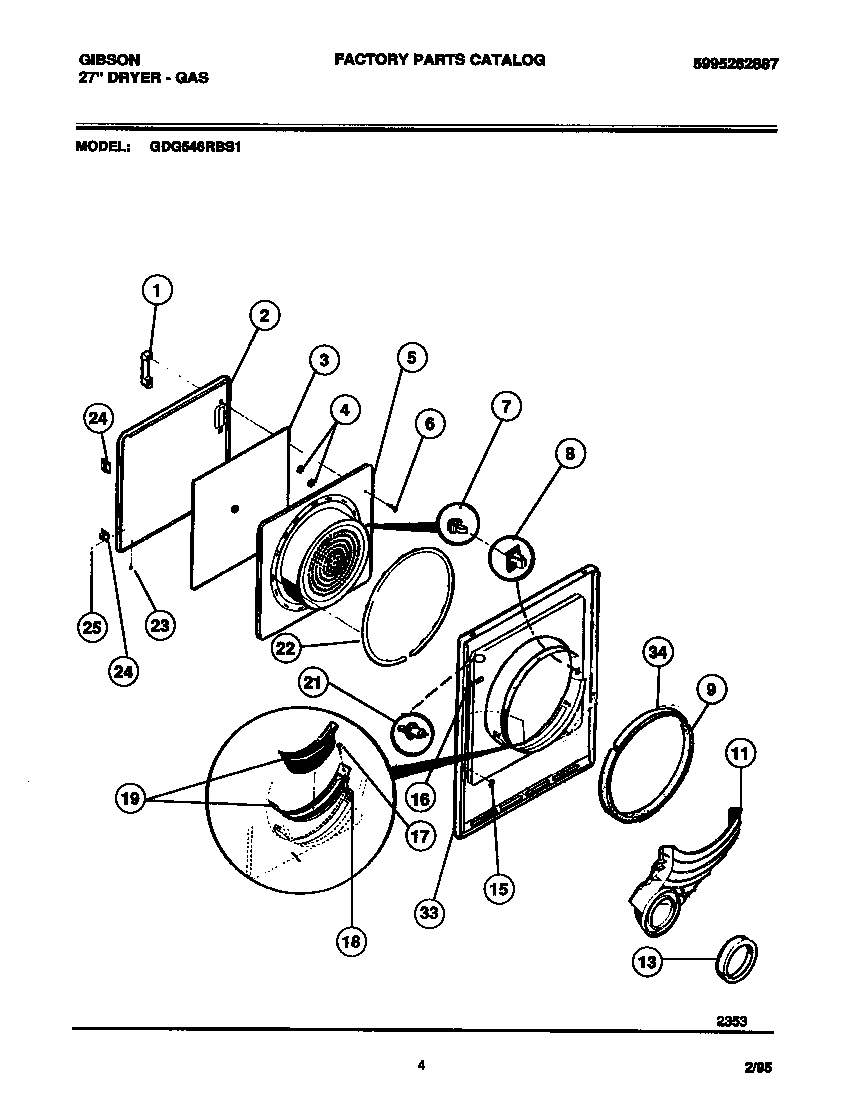 DOOR, FRONT PANEL, LINT FILTER