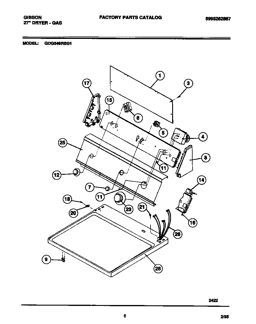 CONSOLE, CONTROLS, TOP PANEL