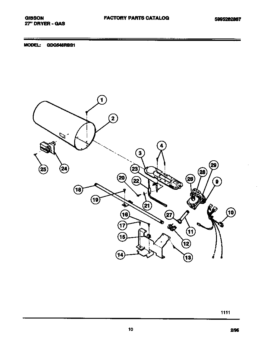 Gas valve, burner asmy., sensor