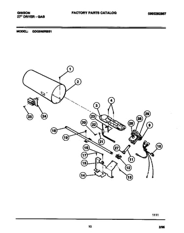 Gas valve, burner asmy., sensor