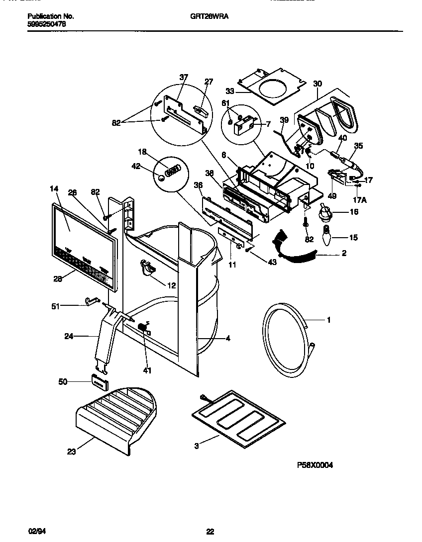 Ice and water dispenser (door)