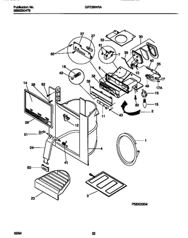 Ice and water dispenser (door)