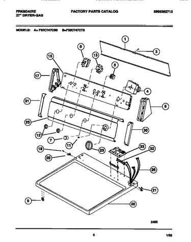 Console,  controls, top panel