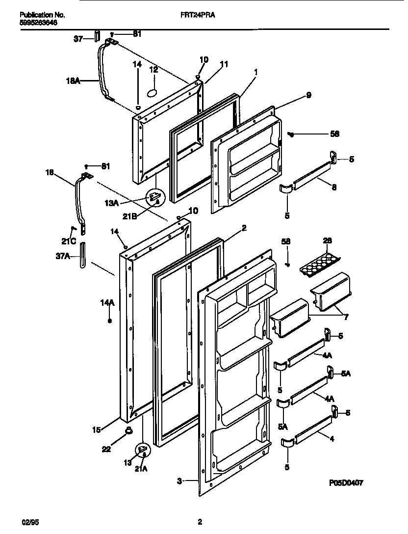 FOOD AND FREEZER DOORS