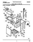 Washer, cabinet, top panel, base