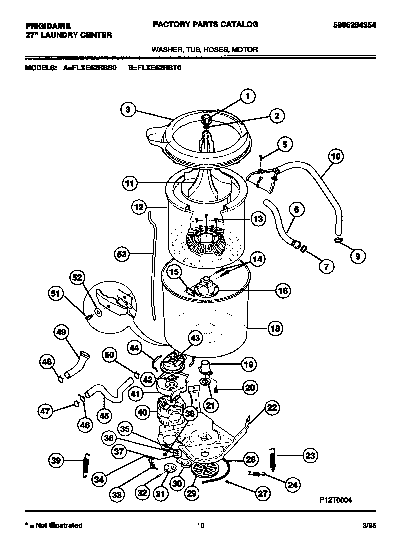 WASHER, TUB, HOSES, MOTOR