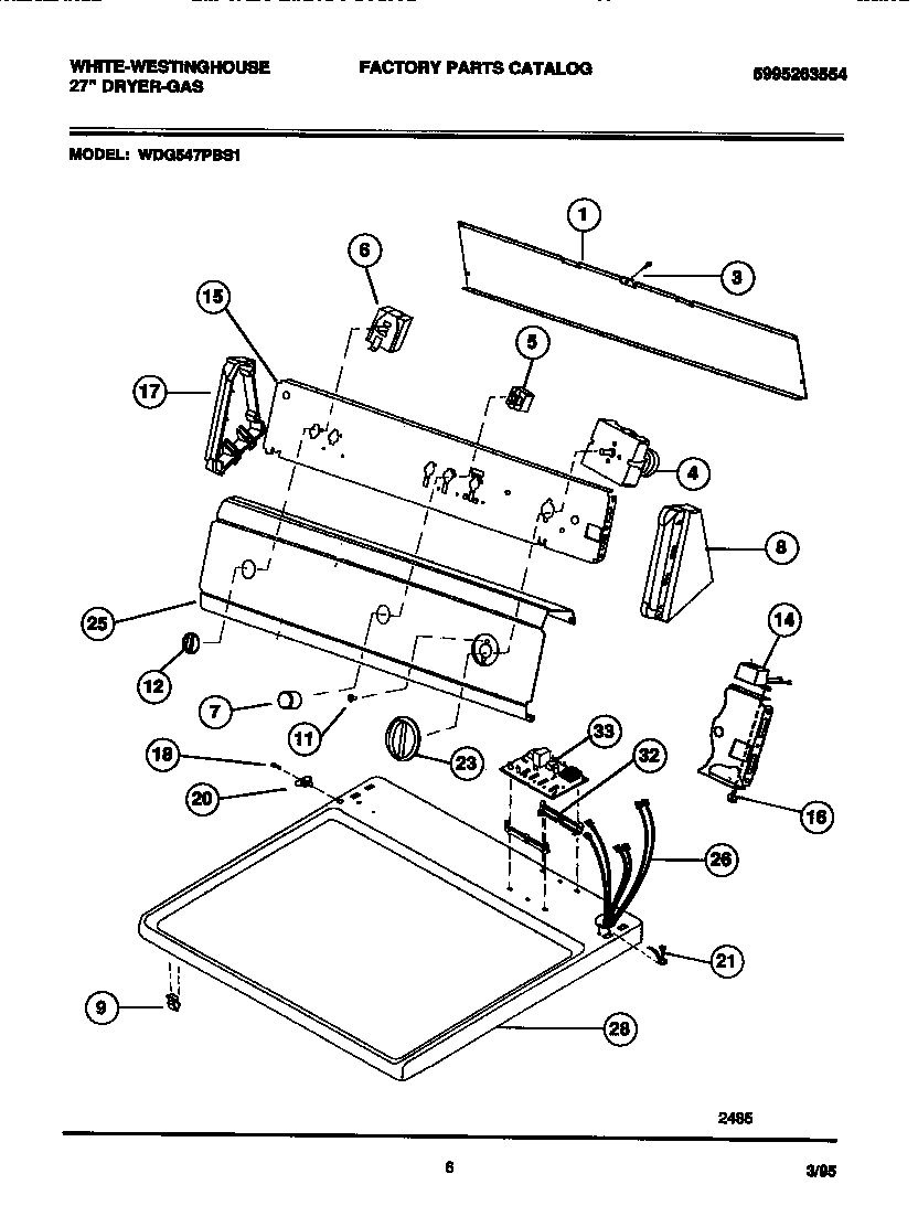 CONSOLE, CONTROLS, TOP PANEL