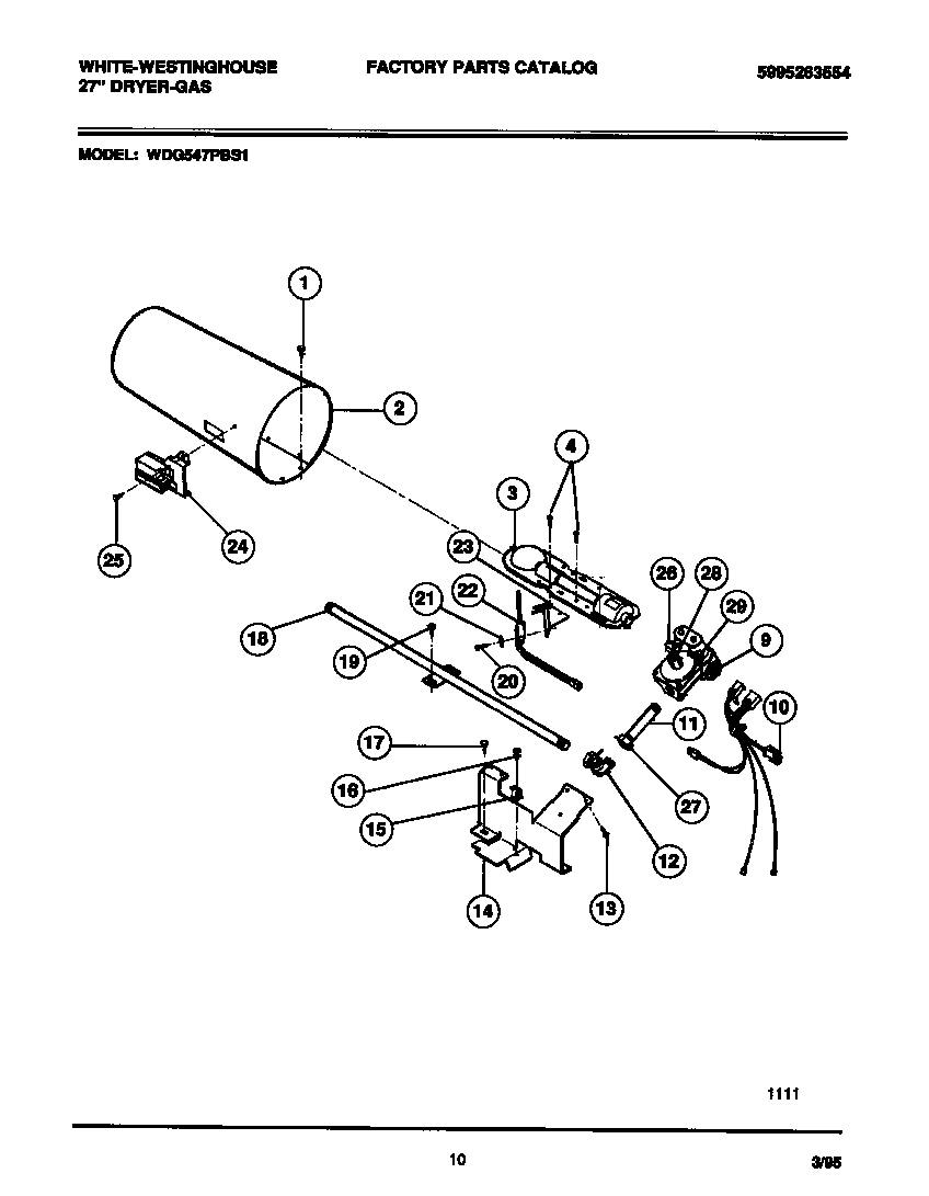 GAS VALVE, BURNER ASSEMBLY, SENSOR